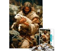 Rompecabezas de 1000 Piezas para Adolescentes Protección de Jesús Rompecabezas para Adultos Juego de ingenio Patrón de ensamblaje Ayuda a ejercitar el Cerebro (Tamaño 38x26cm)