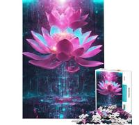 Rompecabezas de 1000 Piezas para Adolescentes protocolo Lotus desafío de Inteligencia Cerebral Juguetes adictivos Juegos relajantes para la diversión Familiar Regalo artístico (tamaño 38x52cm)