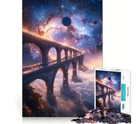Rompecabezas de 1000 Piezas para Adolescentes Puente Celestial,Manualidades de Corte preciso,Ejercicio Mental,diversión,Tiempo de Relax,Juego,Actividad de cumpleaños (38x52cm)