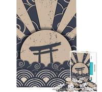 Rompecabezas de 1000 Piezas para Adolescentes Puerta Torii Japonesa Amanecer Juegos educativos Juguetes didácticos Regalo de cumpleaños decoración del hogar (tamaño 50x75cm)