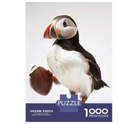Rompecabezas De 1000 Piezas para Adolescentes Puffin Holding Football Rompecabezas para Adolescentes Juego Familiar Mejora La Memoria Cumpleaños Y Navidad 52x38cm/1000pcs