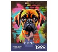 Rompecabezas De 1000 Piezas para Adolescentes Puggle Dog Graffiti Rompecabezas para Adultos Juguete Decoración De Pared Decoración Cumpleaños, Navidad 52x38cm/1000pcs