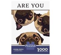 Rompecabezas De 1000 Piezas Para Adolescentes Pugs in Bathroom Asking Are You Pooping Dog Rompecabezas Para Adultos Juegos Relajantes Que Mejoran La Memoria Regalos Para Reducir El Estrés 70x50cm/1000