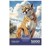 Rompecabezas De 1000 Piezas para Adolescentes Puma I Cougar Illustration Rompecabezas para Adolescentes Juguetes Antiestrés Difícil Gran Regalo para Jugar 38x26cm/1000pcs