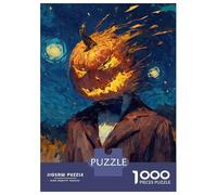 Rompecabezas De 1000 Piezas para Adolescentes Pumpkin Head Man Starry Night Rompecabezas para Adolescentes Juguetes Antiestrés Regalos para Mujeres Regalos para Reducir El Estrés 70x50cm/1000pcs