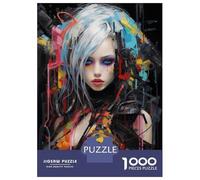 Rompecabezas De 1000 Piezas para Adolescentes Punk Girl No9 Rompecabezas para Adolescentes Juguetes Antiestrés Regalos para Mujeres Regalos para Reducir El Estrés 52x38cm/1000pcs