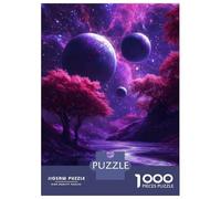 Rompecabezas De 1000 Piezas para Adolescentes Purple Galaxy Landscape Rompecabezas para Adultos Juegos De Relajación Decoración del Hogar Desafío Educativo 70x50cm/1000pcs
