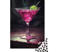 Rompecabezas De 1000 Piezas para Adolescentes Purple Martini Cocktail with Lime Rompecabezas para Adultos Juguetes DIY Desafío Difícil Regalos para Amigos Y Familiares 70x50cm/1000pcs
