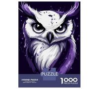 Rompecabezas De 1000 Piezas para Adolescentes Purple Owl Illustration Rompecabezas Juegos Relajantes Decoración De Pared Regalos para Amigos Y Familiares 70x50cm/1000pcs