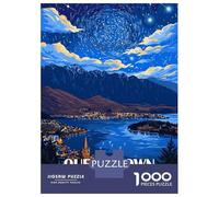 Rompecabezas De 1000 Piezas para Adolescentes Queenstown New Zealand Travel Rompecabezas para Adultos Juguete Decoración De Pared Decoración Difícil Y Desafiante 52x38cm/1000pcs