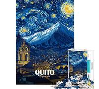 Rompecabezas de 1000 Piezas para Adolescentes Quito Ecuador ︰ Rompecabezas de Paisaje Urbano Nocturno Estrellado para Adultos Juguetes de Bricolaje Carrera de Velocidad Manual Oferta como Regalos