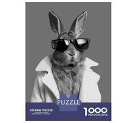 Rompecabezas De 1000 Piezas para Adolescentes Rabbit Animals Portrait Rompecabezas para Adultos Juegos Familiares Corte De Precisión Regalos Y Cumpleaños Únicos 38x26cm/1000pcs