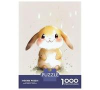 Rompecabezas De 1000 Piezas para Adolescentes Rabbit Cute Watercolor Rompecabezas para Adultos Juegos Familiares Mejora La Memoria Cumpleaños Y Navidad 70x50cm/1000pcs