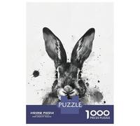 Rompecabezas De 1000 Piezas para Adolescentes Rabbit Watercolor Rompecabezas para Adultos Juegos Relajantes Análisis Y Lógica para Cumpleaños, Navidad 70x50cm/1000pcs
