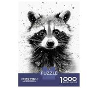 Rompecabezas De 1000 Piezas para Adolescentes Raccoon Beauty Watercolor Rompecabezas para Adolescentes Juguetes Antiestrés Regalos para Mujeres Regalos para Reducir El Estrés 70x50cm/1000pcs