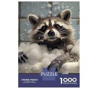 Rompecabezas De 1000 Piezas Para Adolescentes Raccoon in A Bubble Bath Poster, Picture, Metal Print, Paint by Creed Rompecabezas Para Adultos Juguetes Antiestrés Regalos De Desafío Difícil Para Amigos