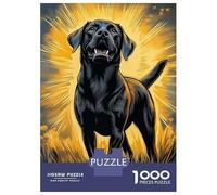 Rompecabezas De 1000 Piezas para Adolescentes Radiant Black Labrador Portrait Rompecabezas para Adultos Juguete Decoración De Pared Decoración De Pared Juego Desafiante Regalos 70x50cm/1000pcs