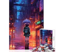 Rompecabezas de 1000 Piezas para Adolescentes Rain City Pixel bit Art Juguete Educativo Regalos de cumpleaños Juegos educativos Ayuda al Cerebro Ejercicio tamaño 50x75cm