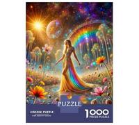 Rompecabezas De 1000 Piezas para Adolescentes Rainbow Cosmic Garden Rompecabezas para Adolescentes Juego Práctico Desafío Difícil Oferta como Regalo para Toda La Familia 38x26cm/1000pcs