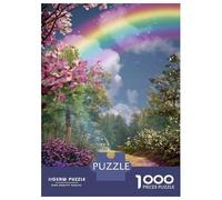 Rompecabezas De 1000 Piezas para Adolescentes Rainbow Garden Pathway Rompecabezas para Adultos Juegos Divertidos Decoración Perfecta Regalo De Cumpleaños, Regalos, 52x38cm/1000pcs