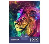 Rompecabezas De 1000 Piezas para Adolescentes Rainbow Lion Art Print-1 Rompecabezas para Adultos Juegos Relajantes Alivia El Estrés Ayuda A Ejercitar El Cerebro 52x38cm/1000pcs