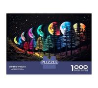 Rompecabezas De 1000 Piezas para Adolescentes Rainbow Moon Forest Rompecabezas Juego Familiar Pero Divertido Y Humorístico Cumpleaños 38x26cm/1000pcs