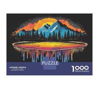 Rompecabezas De 1000 Piezas para Adolescentes Rainbow Mountain Lake Print Rompecabezas para Adultos Juego Práctico Pero Divertido Y Humorístico Regalos para Reducir El Estrés 70x50cm/1000pcs