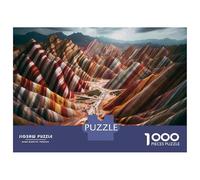 Rompecabezas De 1000 Piezas para Adolescentes Rainbow Mountains in China Rompecabezas para Adolescentes Juego Práctico Desafío Difícil Oferta como Regalo para Toda La Familia 52x38cm/1000pcs