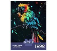 Rompecabezas De 1000 Piezas para Adolescentes Rainbow Parrot on Branch Rompecabezas para Adultos Juegos Relajantes Decoración De Pared para Cumpleaños, Navidad 52x38cm/1000pcs