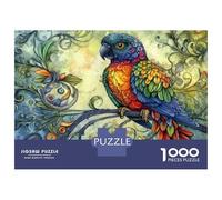 Rompecabezas De 1000 Piezas para Adolescentes Rainbow Parrot Wall Art Print Rompecabezas para Adolescentes Juego De Ingenio Mejora La Memoria Diversión En Casa Actividades, 52x38cm/1000pcs