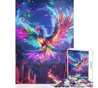 Rompecabezas de 1000 Piezas para Adolescentes Rainbow Phoenix Rising Juguete Educativo Regalo Divertido Juegos educativos con Piezas Completamente entrelazadas de Formas aleatorias tamaño 50x75cm