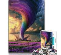 Rompecabezas de 1000 Piezas para Adolescentes Rainbow Tornado 1000 Piezas para Adolescentes Aprendizaje Educativo Toda la Familia 38x26cm