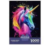 Rompecabezas De 1000 Piezas para Adolescentes Rainbow Unicorn Rompecabezas para Adultos Juegos Relajantes Ensamblaje De Patrones Regalos De Cumpleaños Y Únicos 70x50cm/1000pcs