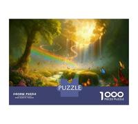 Rompecabezas De 1000 Piezas para Adolescentes Rainbow Waterfall Fantasy Landscape Rompecabezas para Adultos Juguete Decoración De Pared Decoración Perfecta Regalos Y Cumpleaños Únicos 38x26cm/1000pcs