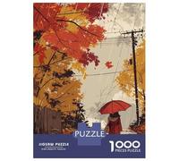 Rompecabezas De 1000 Piezas para Adolescentes Rainy Autumn Walk Rompecabezas para Adultos Juegos Relajantes Ensamblaje De Patrones Regalos De Cumpleaños Y Únicos 52x38cm/1000pcs