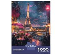 Rompecabezas De 1000 Piezas para Adolescentes Rainy Night in Paris Rompecabezas para Adultos Juego Práctico Ensamblaje De Patrones Regalos para Reducir El Estrés 52x38cm/1000pcs