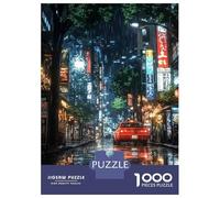 Rompecabezas De 1000 Piezas para Adolescentes Rainy Night in Tokyo Rompecabezas para Adultos Juegos Divertidos Regalos para Mujeres Desafiantes De Completar 38x26cm/1000pcs