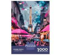 Rompecabezas De 1000 Piezas para Adolescentes Rainy Paris Night Rompecabezas para Adultos Juegos Relajantes Regalos para Mujeres 38x26cm/1000pcs