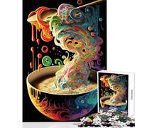 Rompecabezas de 1000 Piezas para Adolescentes Ramen Comida Japonesa Juego de ingenio Vacaciones en casa Pasa el Tiempo Juguete Educativo fortalece el Amor Entre Parejas (52x38cm)