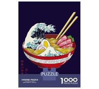Rompecabezas De 1000 Piezas para Adolescentes Ramen Wave Art Rompecabezas para Adultos Juguetes De Bricolaje Difícil Difícil Diversión En El Hogar Actividades, 38x26cm/1000pcs