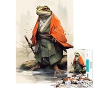 Rompecabezas de 1000 Piezas para Adolescentes Rana Guerrero samurái y Sapo Juguete Educativo e Intelectual Gran Regalo para cumpleaños (tamaño 38x26cm)