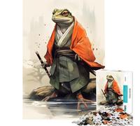 Rompecabezas de 1000 Piezas para Adolescentes Rana Samurái Guerrero Sapo Juego de ingenio desafiante Juguetes fantásticos para Regalar y divertirse en Familia (Tamaño 75x50cm)