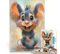 Rompecabezas de 1000 Piezas para Adolescentes Ratón caprichoso Juego Educativo difícil Regalo de cumpleaños Regalos de Viaje 38x52cm