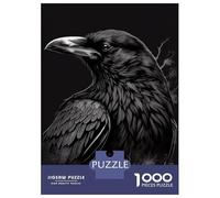 Rompecabezas De 1000 Piezas para Adolescentes Raven Black Retro Rompecabezas para Adultos Juego Práctico Carrera De Velocidad De Manos Regalos Y Cumpleaños Únicos 52x38cm/1000pcs