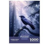 Rompecabezas De 1000 Piezas para Adolescentes Raven Crow in Misty Forest Rompecabezas para Adultos Juego Práctico Desafío Difícil Difícil Y Desafiante 70x50cm/1000pcs