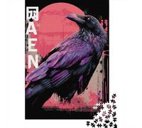 Rompecabezas De 1000 Piezas para Adolescentes Raven T-Shirt Cool Graphic tee Rompecabezas para Adultos Juegos Familiares Decoración Gran Regalo para Jugar 52x38cm/1000pcs