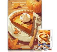Rompecabezas de 1000 Piezas para Adolescentes, Rebanada de Pastel de Calabaza con Crema Batida, Juguete, Juego Intelectual, Mejora la Memoria, Regalo de cumpleaños, tamaño 50x75cm