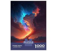 Rompecabezas De 1000 Piezas para Adolescentes Red and Blue Epic Sky Rompecabezas para Adultos Juguetes Antiestrés Patrón De Montaje Gran Regalo para Jugar 52x38cm/1000pcs