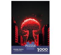 Rompecabezas De 1000 Piezas para Adolescentes Red Atomic Explosion Rompecabezas Juego Familiar Pero Divertido Y Humorístico Cumpleaños 70x50cm/1000pcs
