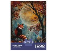 Rompecabezas De 1000 Piezas para Adolescentes Red Autumn Panda Rompecabezas para Adolescentes Juegos Relajantes Difícil Regalos para Amigos Y Familiares 70x50cm/1000pcs
